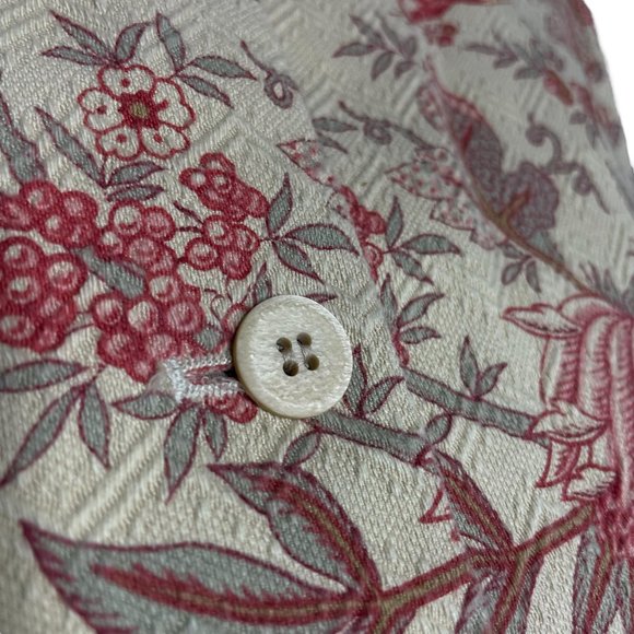 Silk Blend Floral Jacket 6P Petite 6 Button-up Talbots Lotus Cotton Textured - Picture 11 of 15